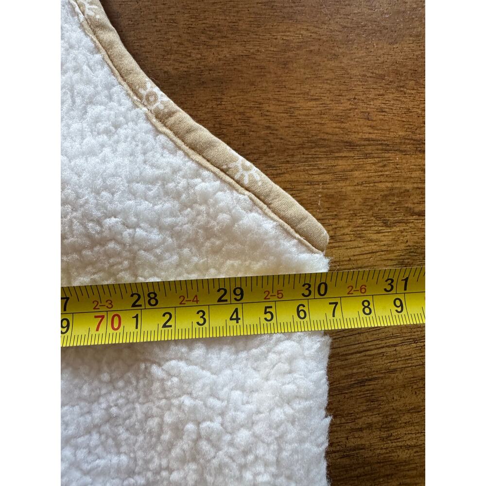 Free People Cuddle Up Sherpa Poncho Vest XL LG Ivory Oversized OB2134611 - Picture 6 of 12